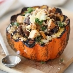 Sausage Stuffed Acorn Squash