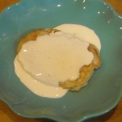 Pina Colada Pancakes with Rum Sauce