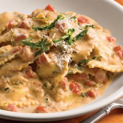 Tuscan Pasta With Tomato Basil Cream