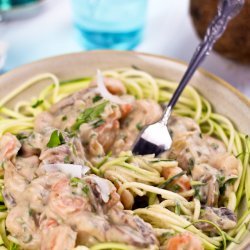 Creamy Shrimp over Pasta