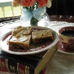 Coffee Pecan Crunch Bars W/Coffee Icing