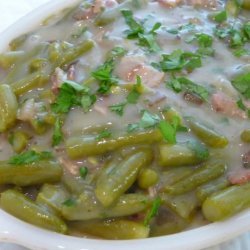 Oma's Country Green Beans With Bacon & Onion (Gruene Bohnen)