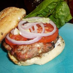 Summer Feta Burger With Gourmet Cheese Spread