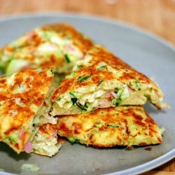 Zucchini, Ham, Basil and Ricotta Fritters