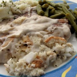 Stuffed Pork Chops in Mushroom Soup