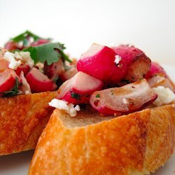 Seared Radish Crostini