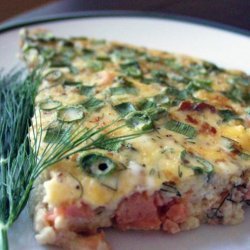 Crustless Smoked Salmon Quiche With Dill