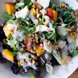 Goat Cheese, Greens, and Walnut Salad