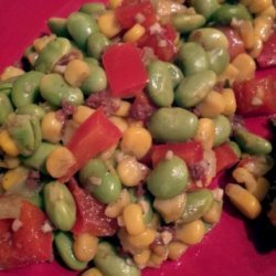 Edamame Succotash With Shrimp