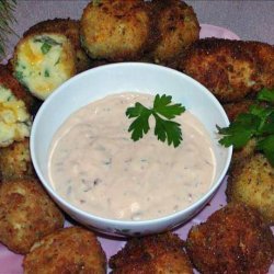 Potato Cheese Croquettes With a  Chipotle Sauce