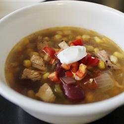 Southwest Black Bean Chicken Soup