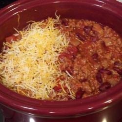 Slow Cooker Turkey Cheeseburger Chili