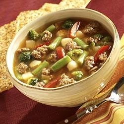 Slow Cooker Sausage Vegetable Soup