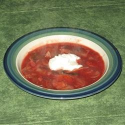 Vibrant Vegetarian Purple Borscht