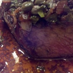 Rib-Eye Steaks With Balsamic-Caper Vinaigrette