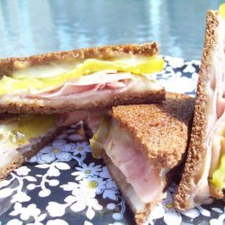 Mini Pumpernickel Grilled-Cheese and Pickle Sandwiches