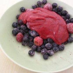 Blackberry and Vodka Sorbet With Mixed Berries