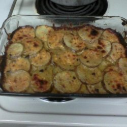 Easy Baked Cheddar Mushroom Potato Slices