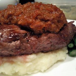 Skirt Steak With Onion Marmalade