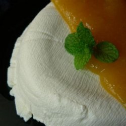 Coeur a La Creme With Apricot Sauce