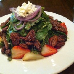 Peach-Pecan Spinach Salad