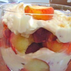 Stone Fruit Trifle With Lemon Balm (Or Verbena or Mint) Cream