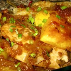 Chicken Curry With Fei (Bananas) and Sweet Potatoes