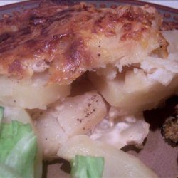 Blue Cheese and Cheddar Scalloped Potatoes