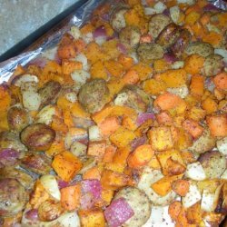 Roasted Vegetables With Chicken Sausage