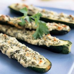 Zucchini Boats With Ricotta and Basil