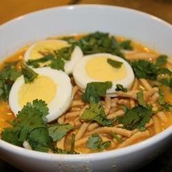 Burmese Chicken-Coconut Soup (Ohn No Kyawswe)