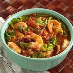 Cajun Shrimp and Greens Soup