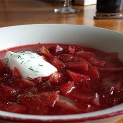 Beef and Beet Borscht