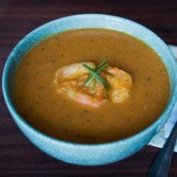 Spicy Pumpkin and Shrimp Soup from the LACTAID(R) Brand