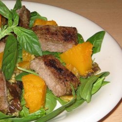 Warm Lamb Pumpkin and Pesto Salad