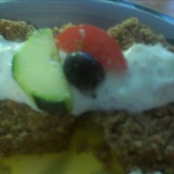 Greek Gyro Meatloaf With Cucumber Yogurt Sauce