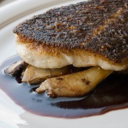 Black Bass With Mushrooms