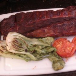 Grilled Baby Bok Choy and Tomato Side Dish