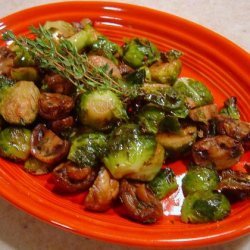 Roasted Brussels Sprouts With Mushrooms