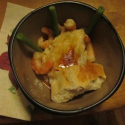 Garlic Butter Spice Shrimp With Mashed Potatoes