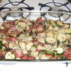 Roasted Garden Harvest Casserole With Red Potatoes