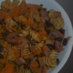 Black Bean Butternut Squash and Ham Pasta - Gluten / Lactose Fre