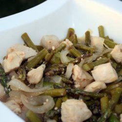 15 Minute Stir Fried Chicken & Asparagus