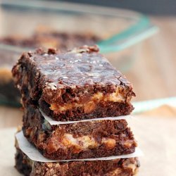 Gooey Caramel Brownies