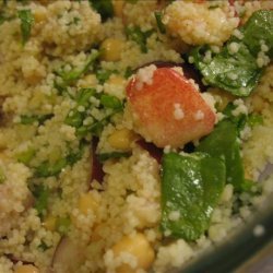 Nectarine and Chickpea Couscous Salad With Honey Cumin Dressing