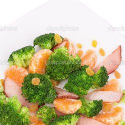Broccoli, Raisin, Orange Salad