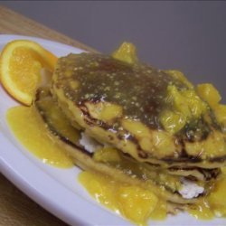 Orange Pancakes With Orange Sauce