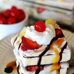 1 2 3 Banana Split Ice Cream Cake