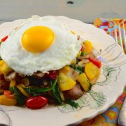 Paleo Breakfast Veggie Hash With Eggs