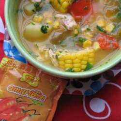 Peruvian-Style Corn, Pepper and Chicken Soup